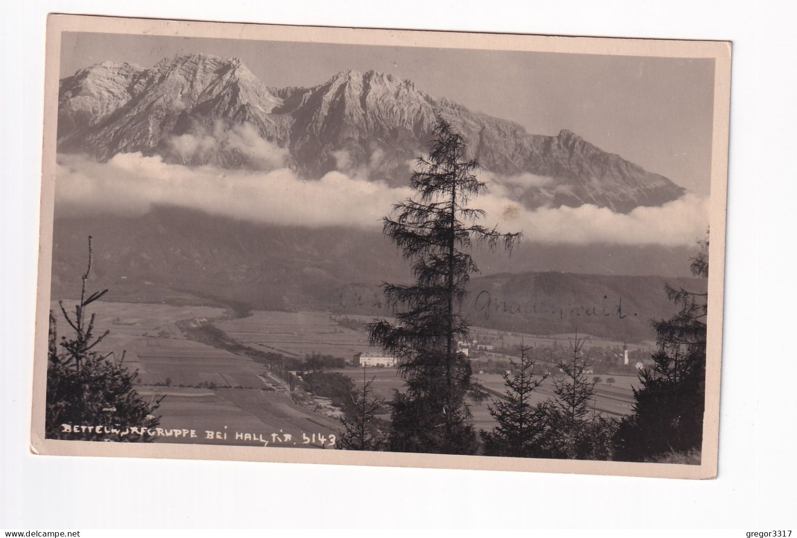 E5797) Bettelwurfgruppe Bei HALL I. T. - Tolle Alte FOTO AK - Wolken Vor Den Bergen 1933 - Hall In Tirol