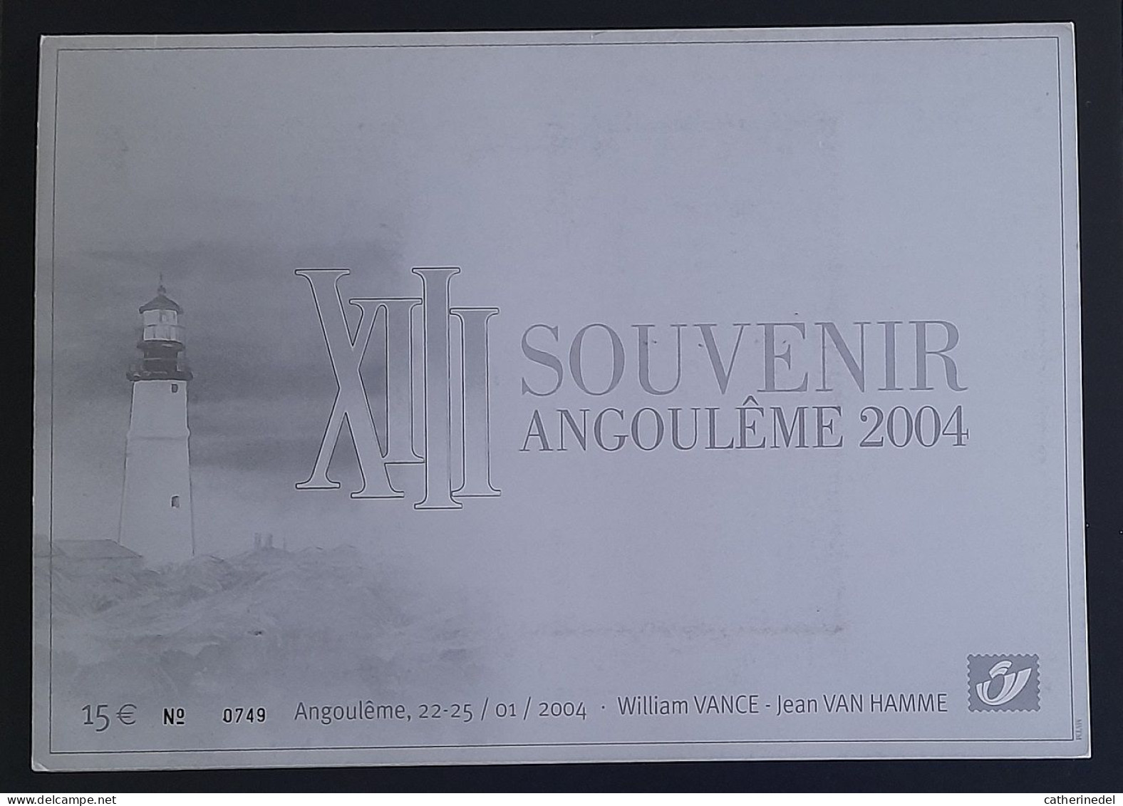 Année 2004 : 3233 - Pochette Souvenir Angoulème 2004 XIII - William VANCE - Jean VAN HAMME - Numérotée 0749 - Philabédés