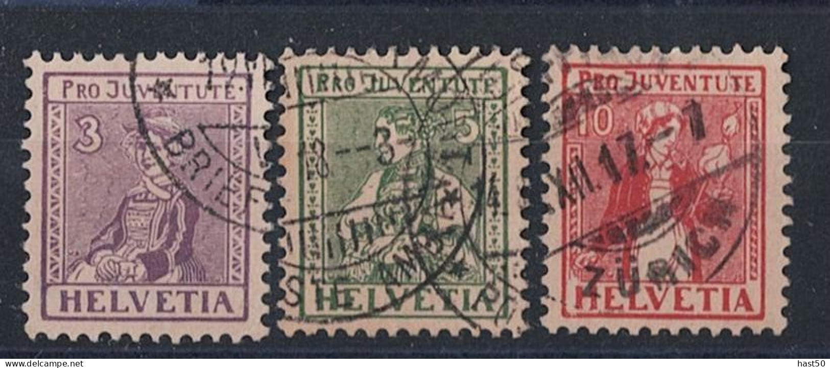 Schweiz Switzerland Suisse - Markenheftchen Pro Juventute (MiNr: 133/5) 1917 - Gest Used Obl - Used Stamps