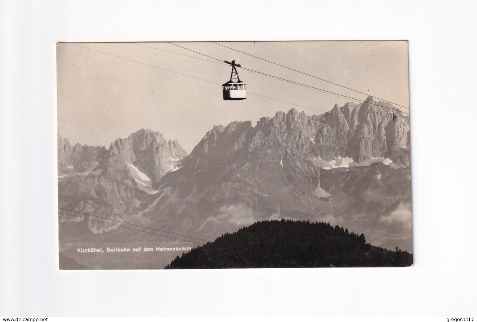 E5798) KITZBÜHEL - Seilbahn Auf Dem Hahnenkamm - Seilbahn - FOTO AK 1953 - Kitzbühel