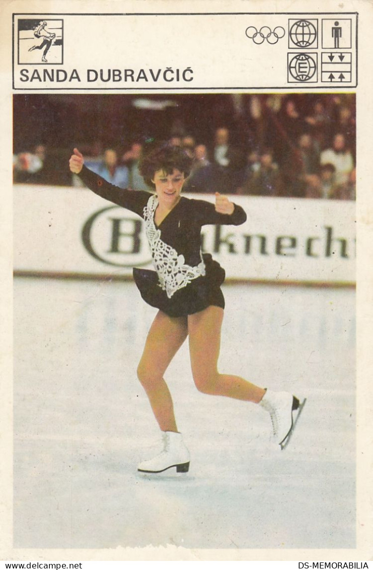 Figure Skating Sanda Dubravcic Croatia Trading Card Svijet Sporta - Patinage Artistique