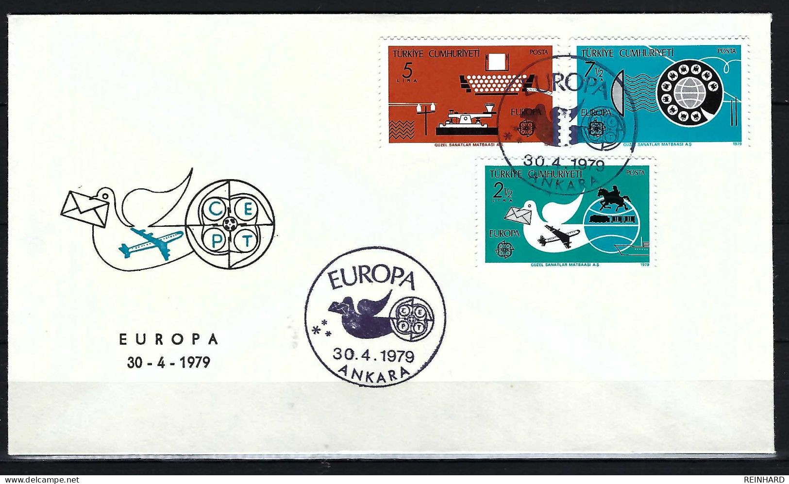 TÜRKEI FDC Mit Komplettsatz Europamarken 1979 - Siehe Bild - FDC