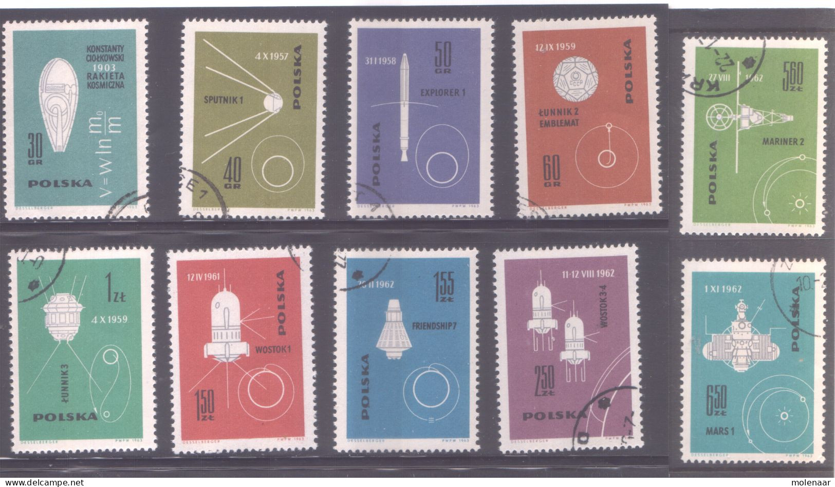 Postzegels > Europa > Polen > 1944-.... Republiek > 1971-80 > Gebruikt No.  1428-1437 (11955) - Storia Postale