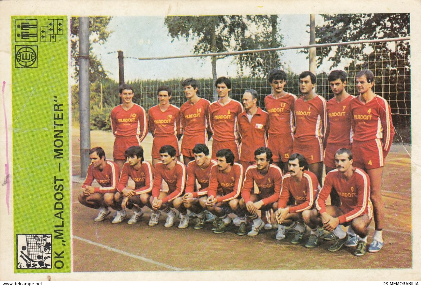 Volleyball Club OK Mladost Monter Zagreb Croatia Trading Card Svijet Sporta - Volleybal