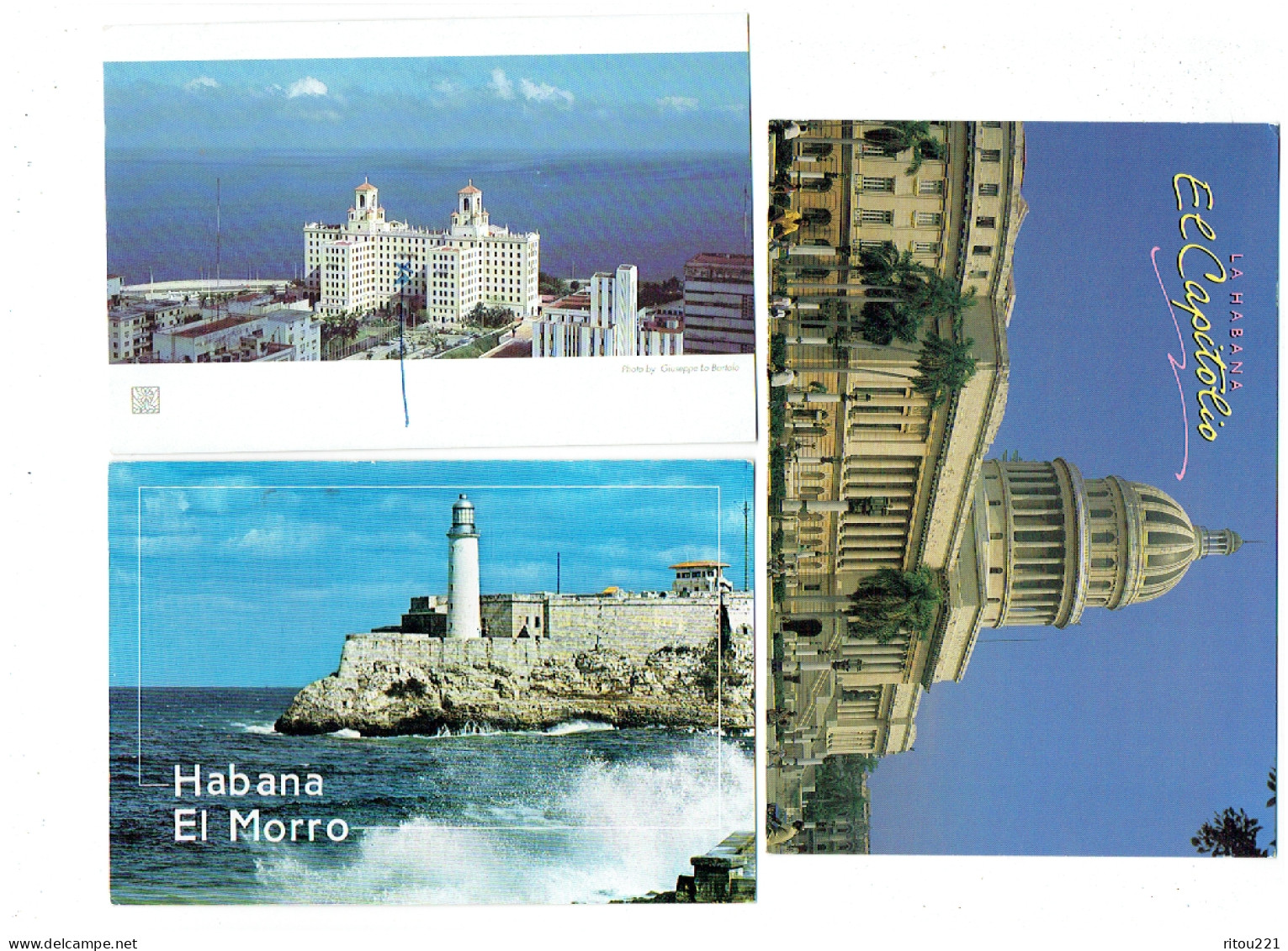 Grande Cpm - Lot 9 - CUBA -  LA HABANA - Villa Phare EL MORRO  - GUAMA - Cuba