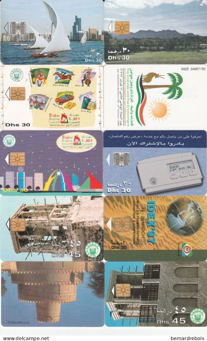 A30 - 10 TELECARTES A PUCE DES EMIRATS Pour 2 Euros - Ver. Arab. Emirate