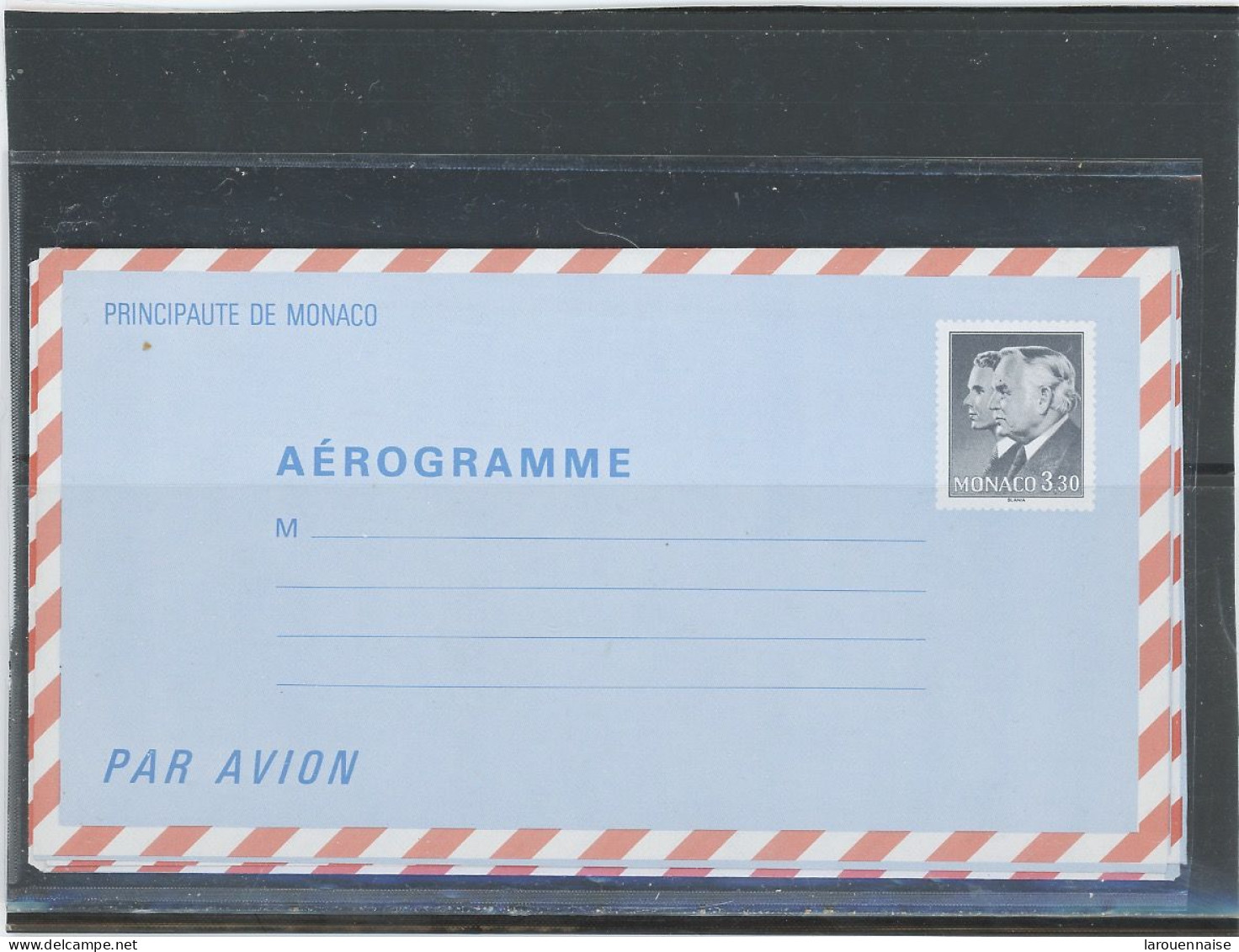 MONACO-AEROGRAMME  - N°506 - 3,30 F -RAINIER -ALBERT - Postal Stationery