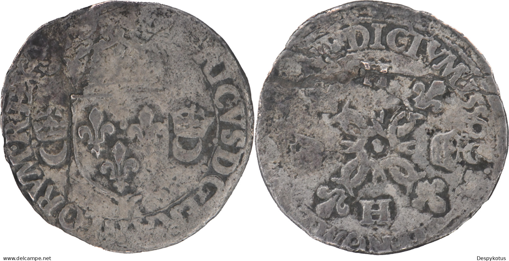 FRANCE - 1550 - Douzain Aux Croissants - HENRI II - Bordeaux (K) - 18-349 - 1547-1559 Heinrich II.