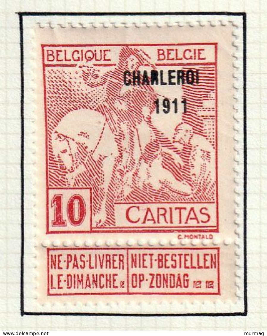 BELGIQUE - Tb De 1910 Surchargés : Charleroi - Y&T N° 100-102, 106 - 1911 - MH - 1910-1911 Caritas