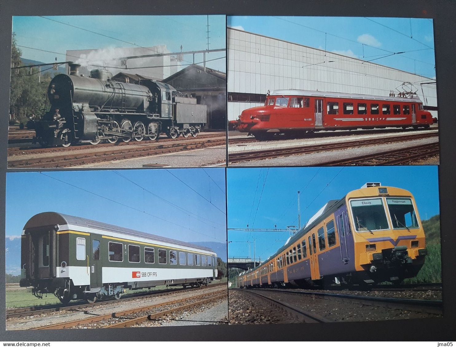 Lot De 130 Cartes De Train - Locomotive - Train électrique - Motrice - Chemin De Fer Fédéraux De Suisse SBB CFF (05) - Collections & Lots