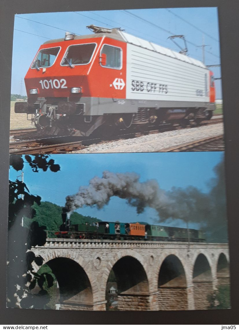 Lot De 130 Cartes De Train - Locomotive - Train électrique - Motrice - Chemin De Fer Fédéraux De Suisse SBB CFF (05) - Collections & Lots