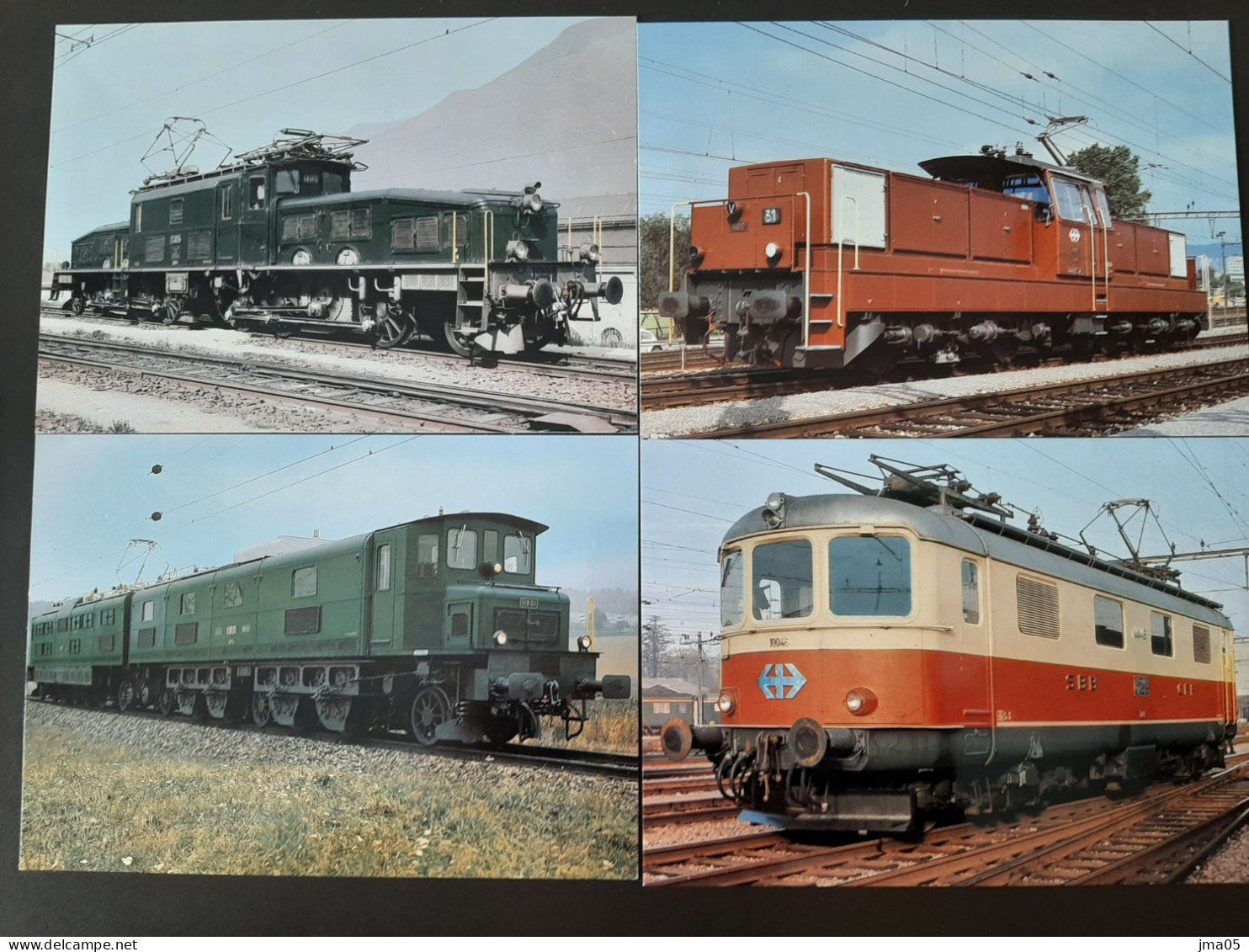 Beau Lot De 130 Cartes De Train - Locomotive - Train électrique - Motrice - Chemin De Fer Fédéraux De Suisse SBB CFF - Colecciones Y Lotes