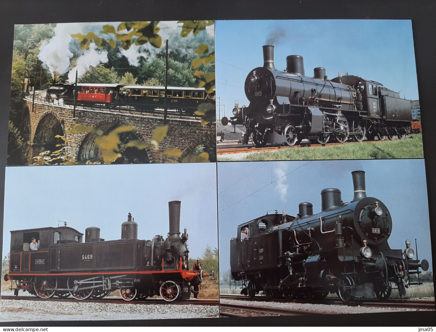 Beau lot de 130 cartes de Train - Locomotive - Train électrique - Motrice - Chemin de fer fédéraux de Suisse SBB CFF