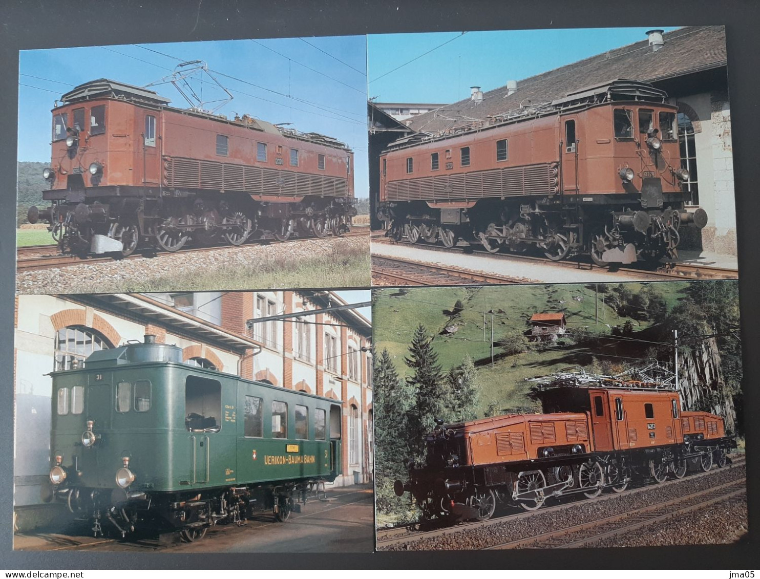 Beau lot de 130 cartes de Train - Locomotive - Train électrique - Motrice - Chemin de fer fédéraux de Suisse SBB CFF