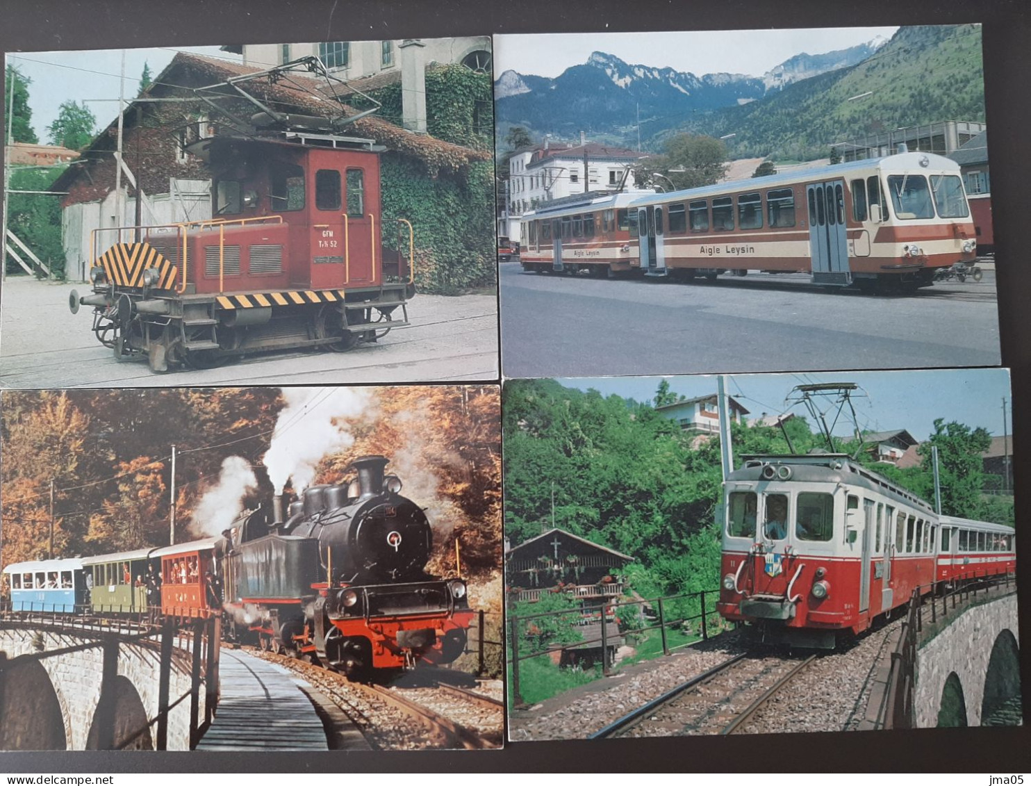 Lot de 130 cartes de Train - Locomotive - Train électrique - Motrice - Chemin de fer fédéraux de Suisse SBB CFF (05)