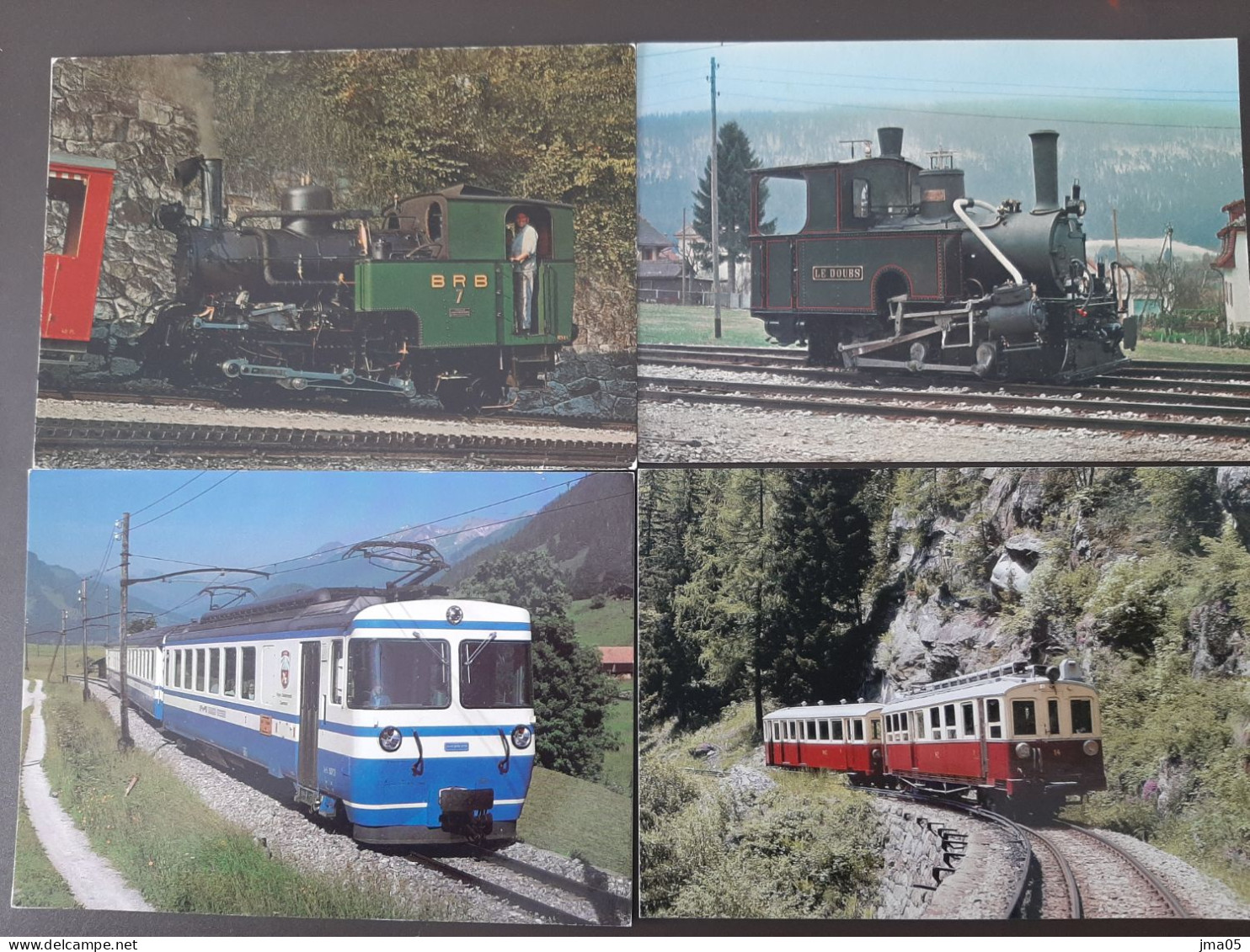 Beau lot de 130 cartes de Train - Locomotive - Train électrique - Motrice - Chemin de fer fédéraux de Suisse SBB CFF