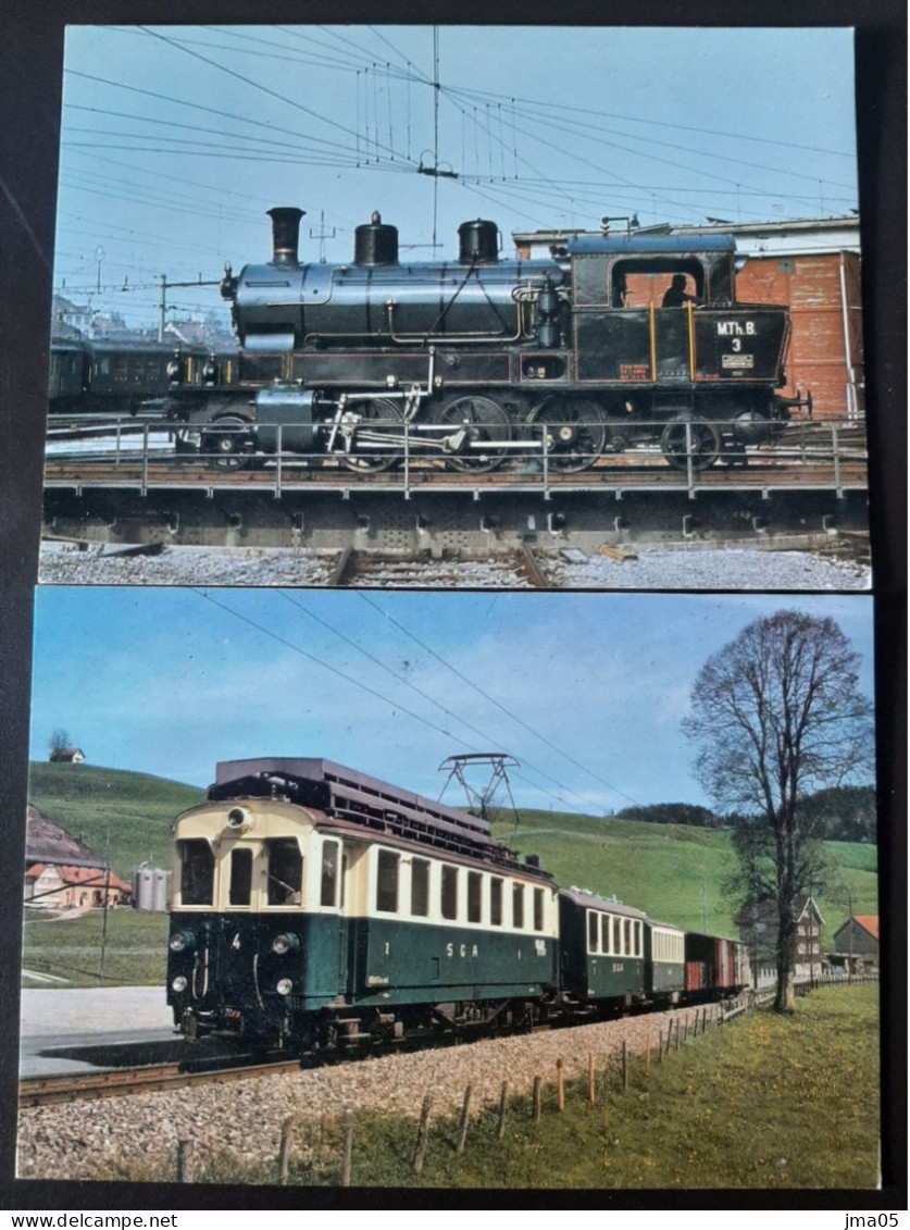 Beau lot de 130 cartes de Train - Locomotive - Train électrique - Motrice - Chemin de fer fédéraux de Suisse SBB CFF