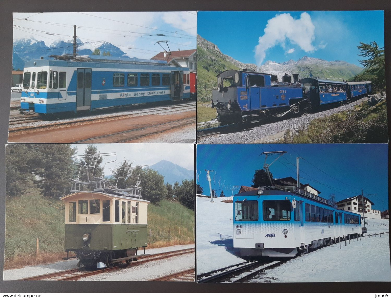 Lot de 130 cartes de Train - Locomotive - Train électrique - Motrice - Chemin de fer fédéraux de Suisse SBB CFF (05)