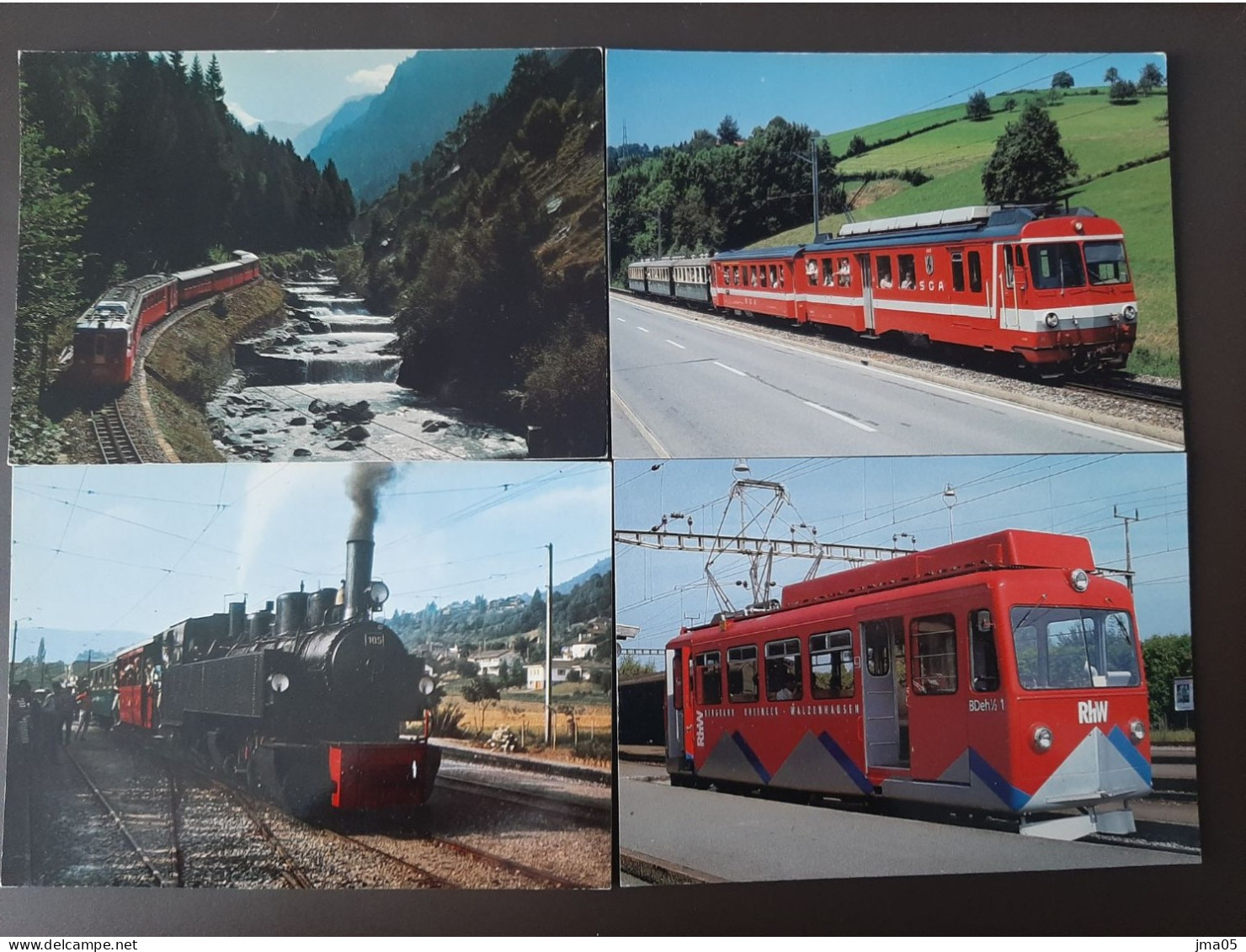 Beau lot de 130 cartes de Train - Locomotive - Train électrique - Motrice - Chemin de fer fédéraux de Suisse SBB CFF