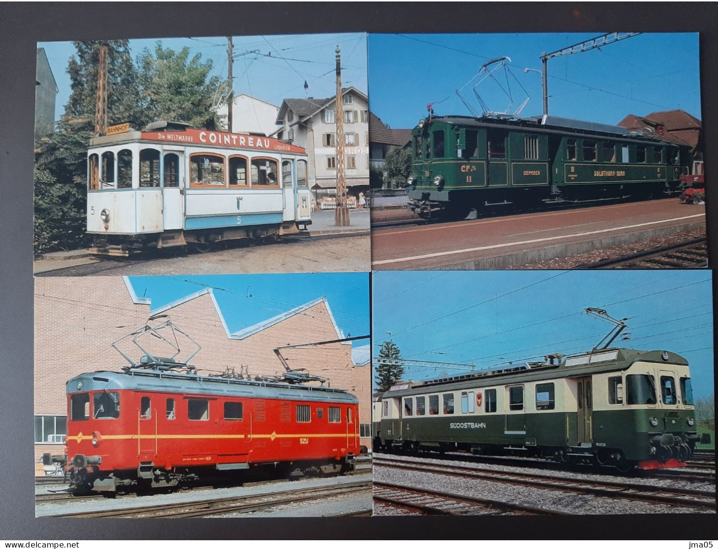 Beau lot de 130 cartes de Train - Locomotive - Train électrique - Motrice - Chemin de fer fédéraux de Suisse SBB CFF