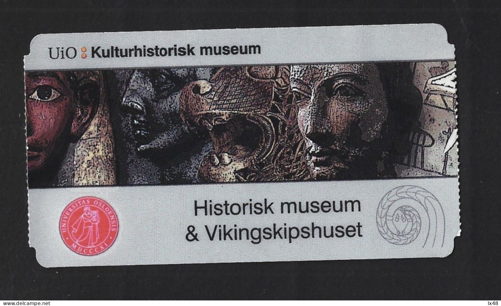Entrance Ticket To The Viking Museum In Oslo, Norway. Historical Museum Of Viking Ships. Historisk Musuem & Vikingskipsu - Tickets D'entrée