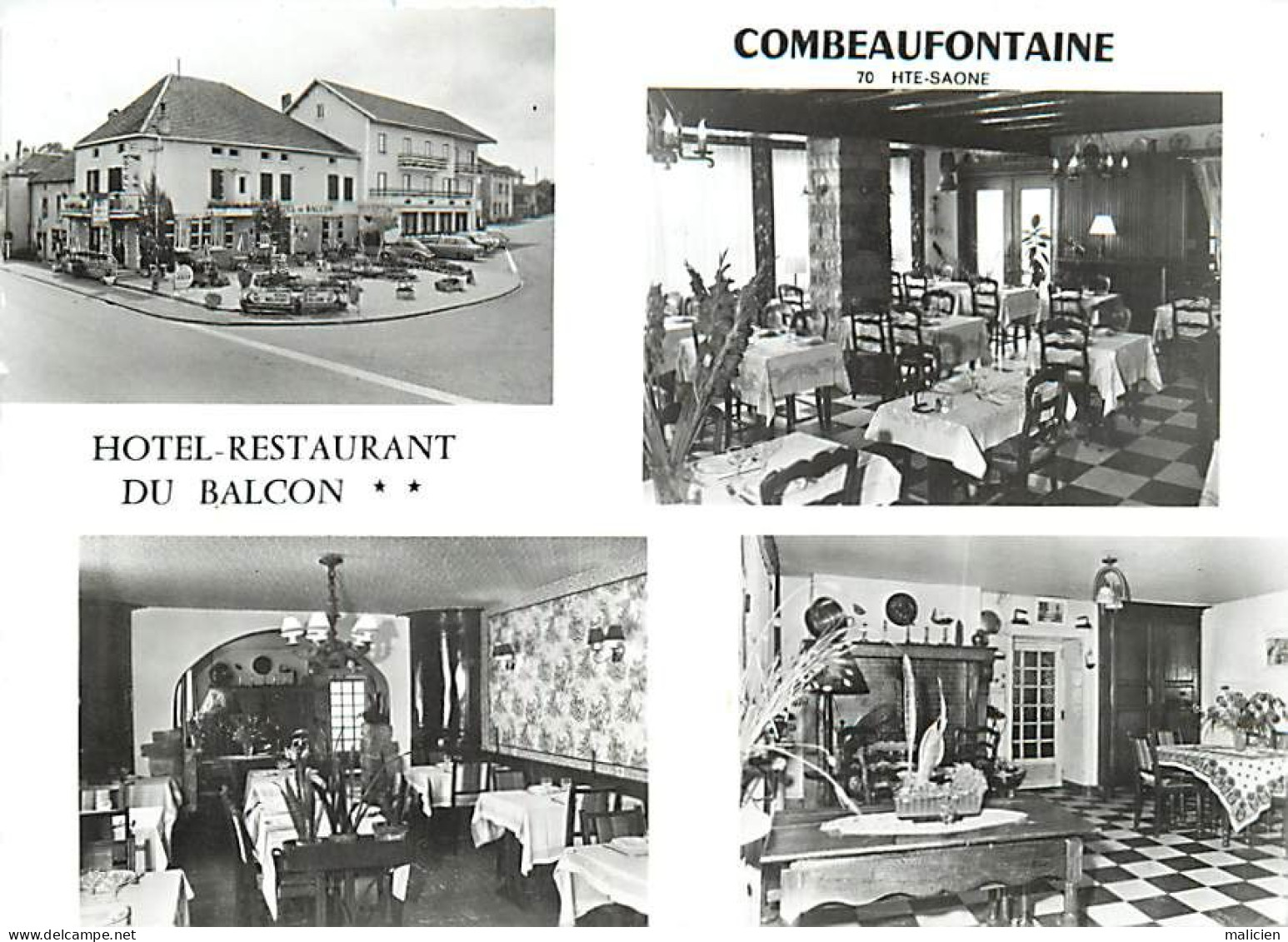 Gd Format -ref-AD298- Haute Saône - Combeaufontaine - Hôtel Resaurant " Du Balcon " - Nationale 19-70 - Propr. Gauthier - Combeaufontaine