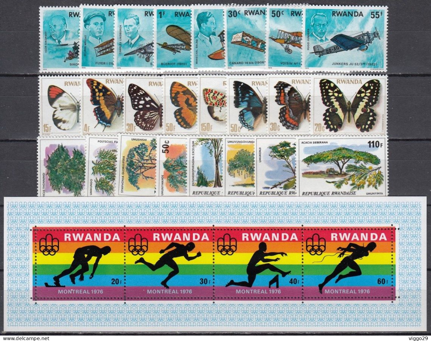 Rwanda 1974-1979, 14 Complete Sets & 1 Block (MNH **) - Neufs