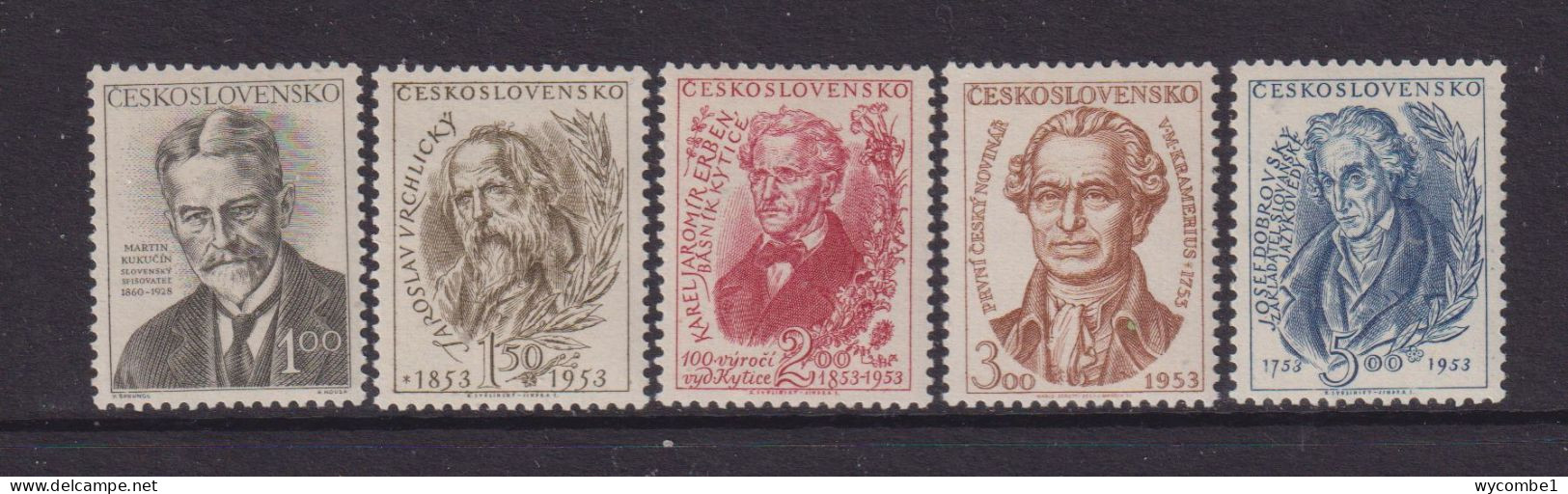 CZECHOSLOVAKIA  - 1953  Writers And Poets Set  Never Hinged Mint - Ongebruikt