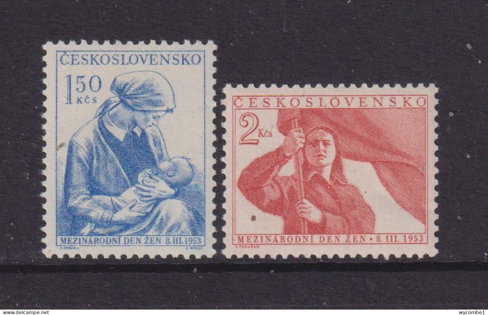 CZECHOSLOVAKIA  - 1953  Womens Day Set  Never Hinged Mint - Unused Stamps