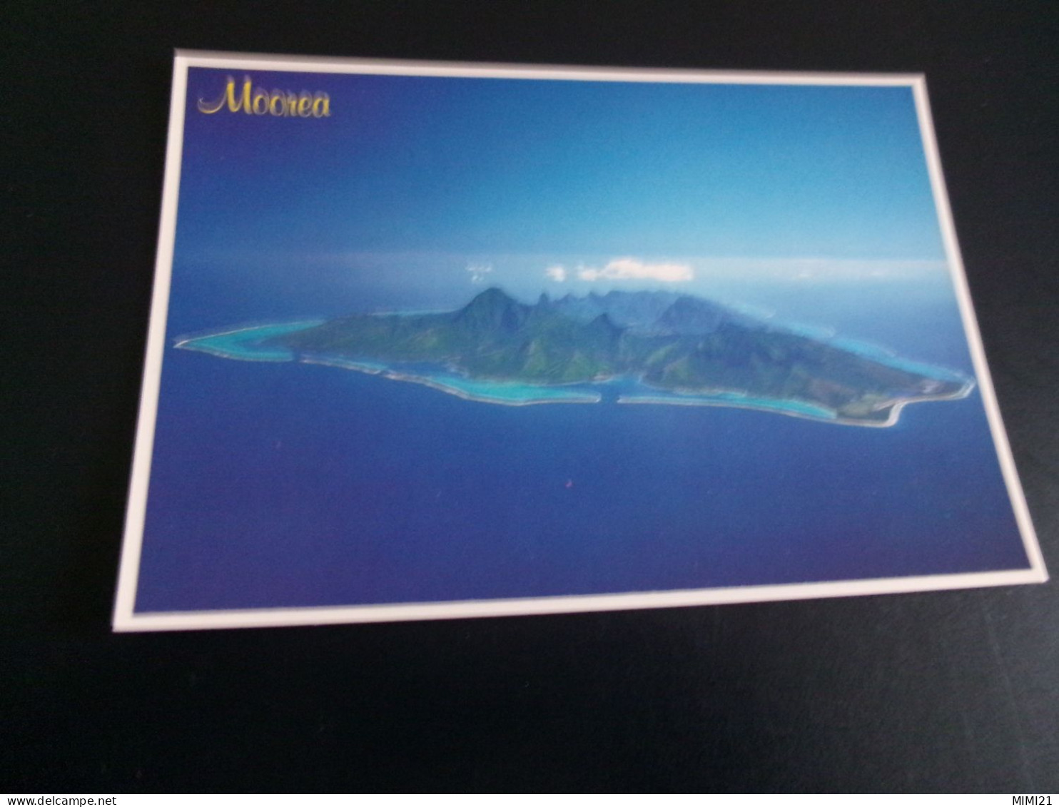 BELLE CARTE...VUE AERIENNE DE L'ILE DE MOOREA - Frans-Polynesië
