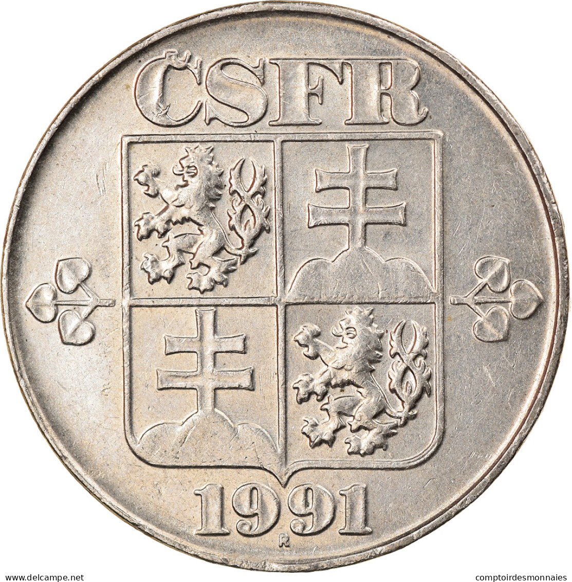 Monnaie, Tchécoslovaquie, 2 Koruny, 1991, TTB, Copper-nickel, KM:148 - Tsjechië