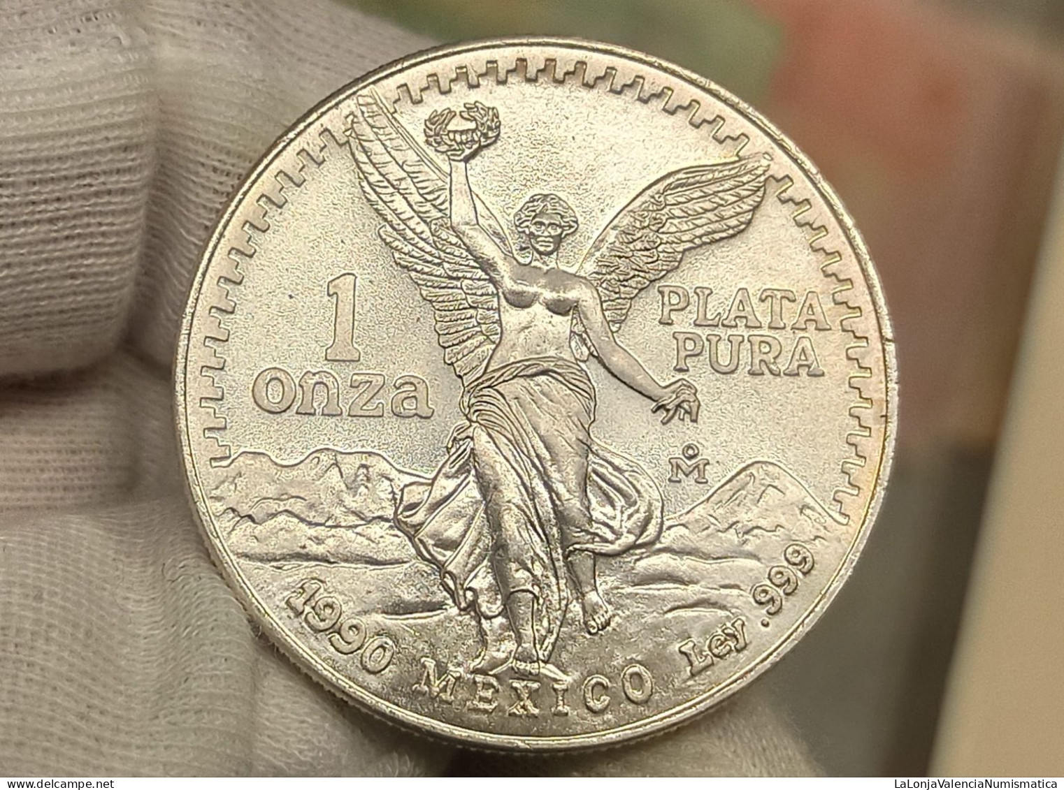 México 1 Onza Libertad 1990 Km 494 Plata Pura - Messico