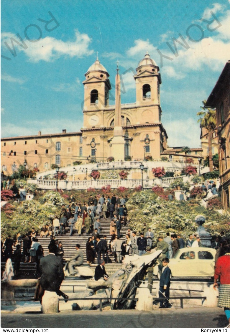 CARTOLINA  C4 ROMA,LAZIO-PIAZZA DI SPAGNA-STORIA,MEMORIA,CULTURA,RELIGIONE,IMPERO ROMANO,BELLA ITALIA,VIAGGIATA 1969 - Places