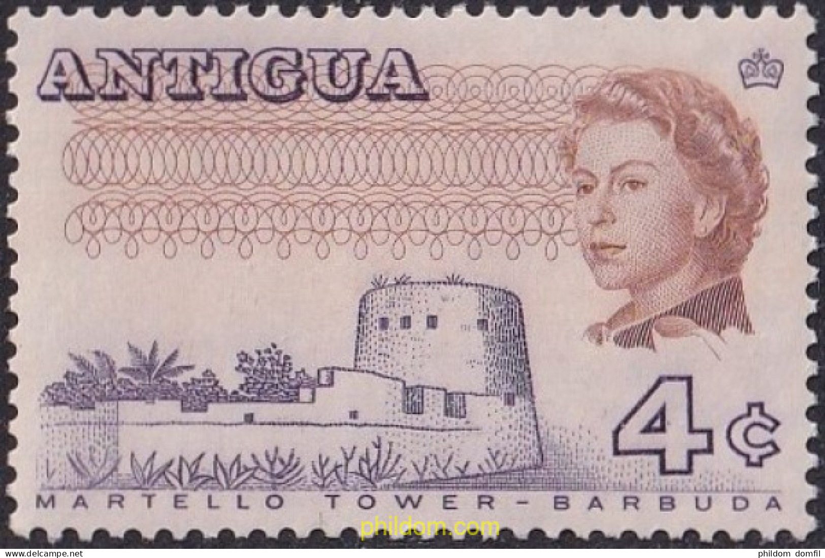 721281 MNH ANTIGUA 1966 EDIFICIOS - Autres & Non Classés