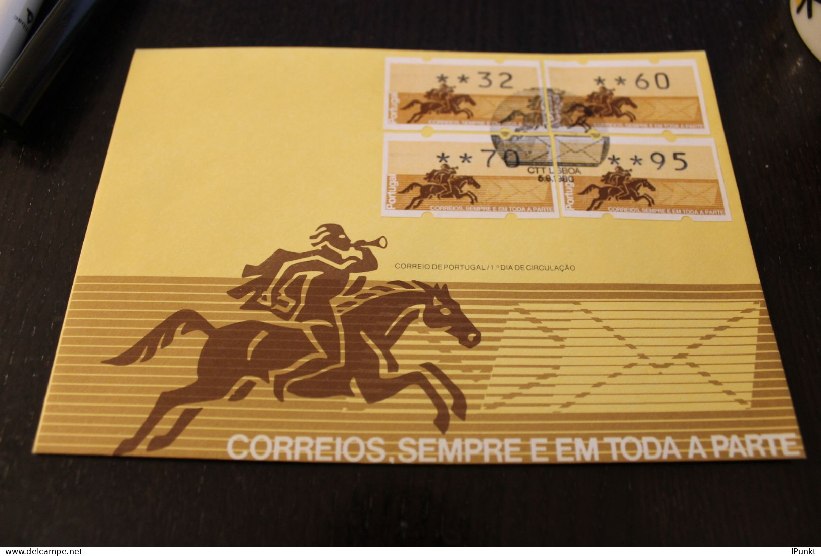 Portugal 1990; ATM-Satz Auf FDC - Machine Labels [ATM]