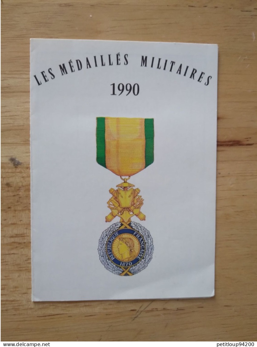 CALENDRIER  Les Medailles Militaires  63e SECTION De BERGERAC  Année 1990 - Klein Formaat: 1981-90
