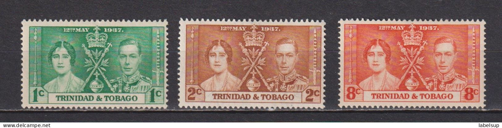 Timbres Neufs** De Trinité Et Tobago De 1937  YT 135 à 137 MH - Trindad & Tobago (...-1961)