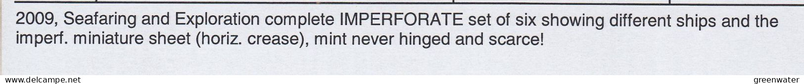 Tristan Da Cunha 2009 Seafaring And Exploration 6v + M/s  IMPERFORATED  ** MNH  (CUN161) - Tristan Da Cunha