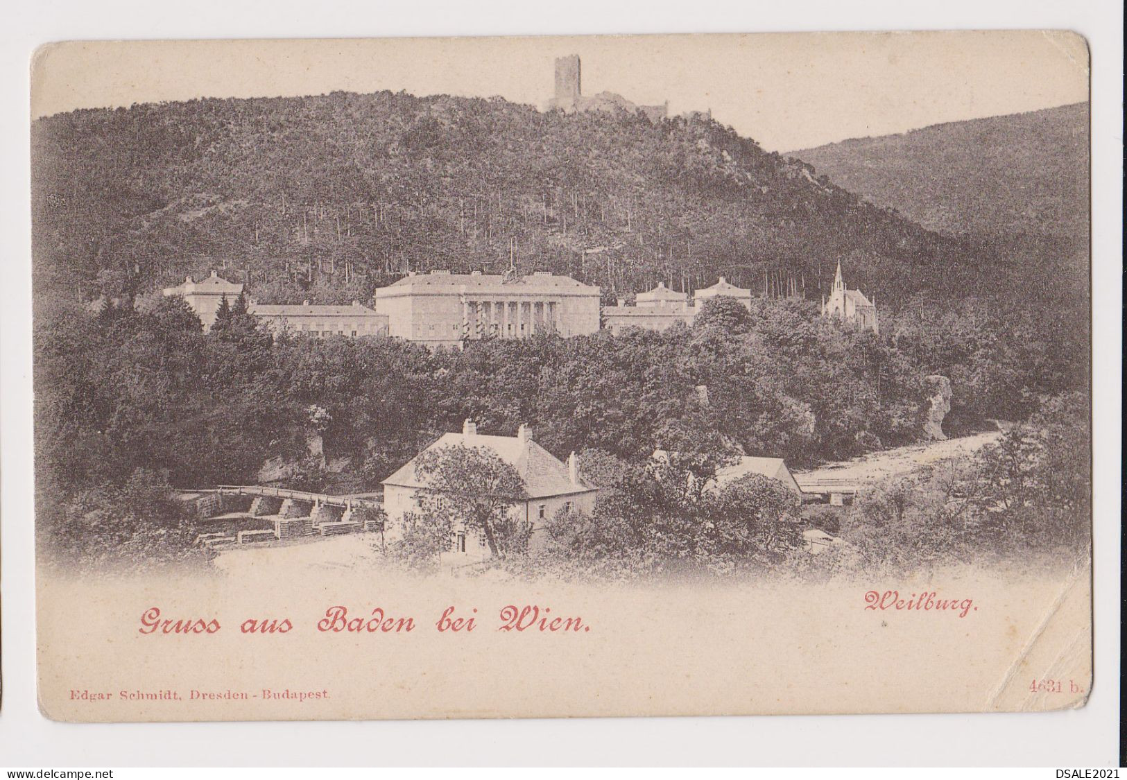 Gruss Aus Baden Bei Wien Schloss Weilburg View, Circa 1900 Postcard AK (68312) - Baden Bei Wien