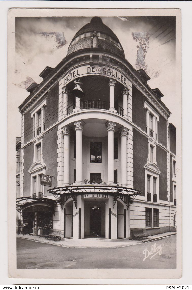 France Lourdes Hotel De GALILEE Front View, Vintage Photo Postcard RPPc AK (68351) - Hotels & Gaststätten