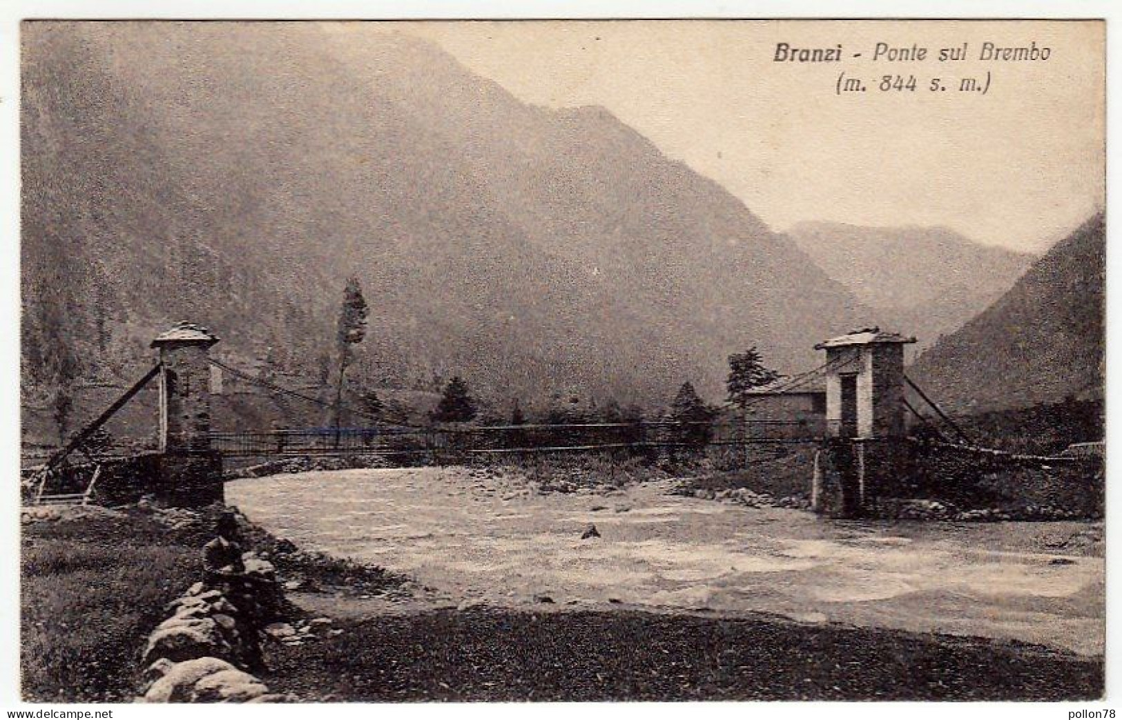BRANZI - PONTE SUL BREMBO - BERGAMO - 1926 - Vedi Retro - Bergamo