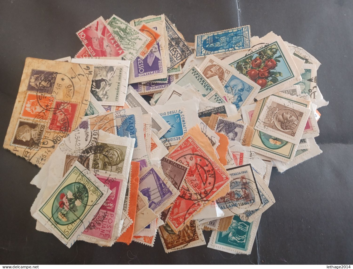 REGNO D ITALIA PRIMA REPUBBLICA 18 SCANNERS MANY FRAGMANT OBLITERE TASSE ESPRESSI BIG STOCK LOT MIX --- GIULY