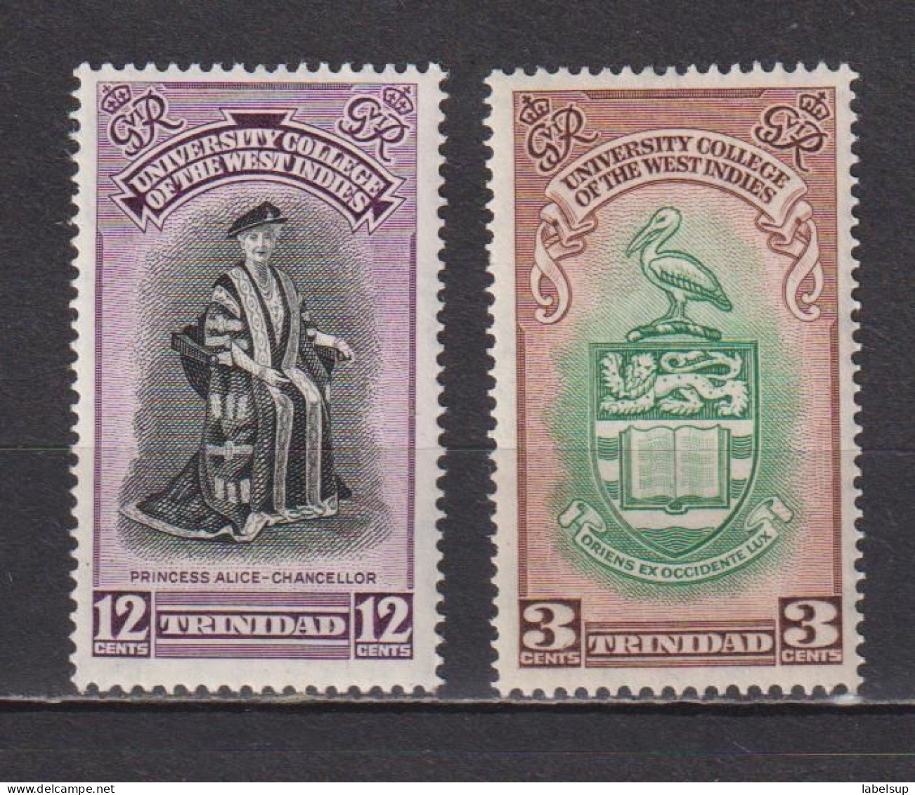 Timbres Neufs** De Trinité Et Tobago De 1951  YT 157 158 MLH - Trinidad & Tobago (...-1961)