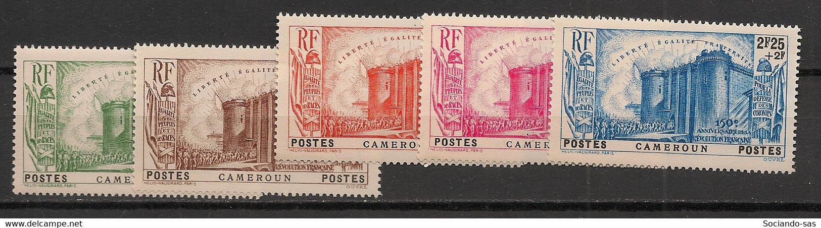 CAMEROUN - 1939 - N°YT. 192 à 196 - Révolution - Série Complète - Neuf Luxe ** / MNH / Postfrisch - Unused Stamps