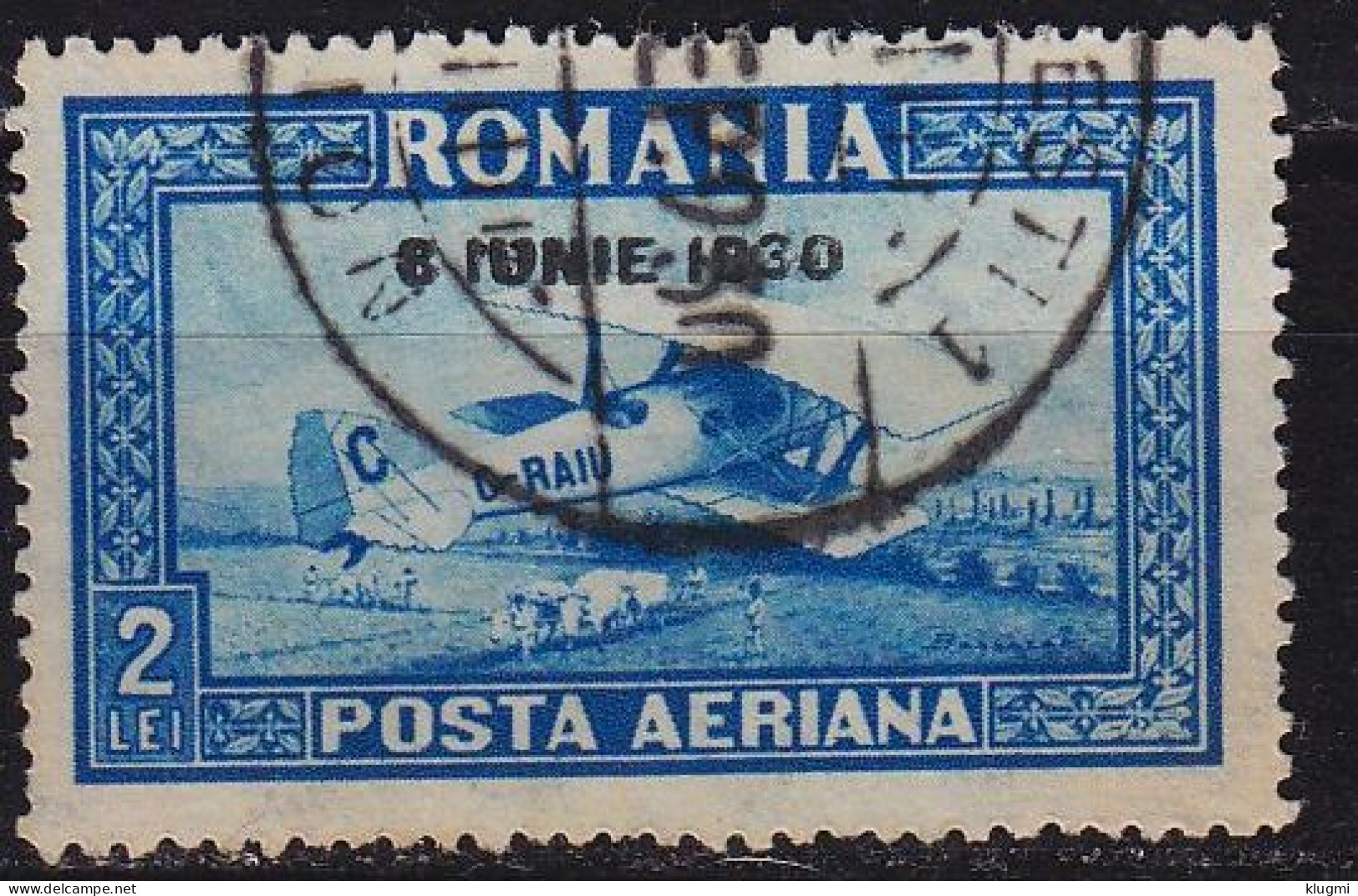 RUMÄNIEN ROMANIA [1930] MiNr 0373 Y ( O/used ) [02] Flugzeug - Gebruikt