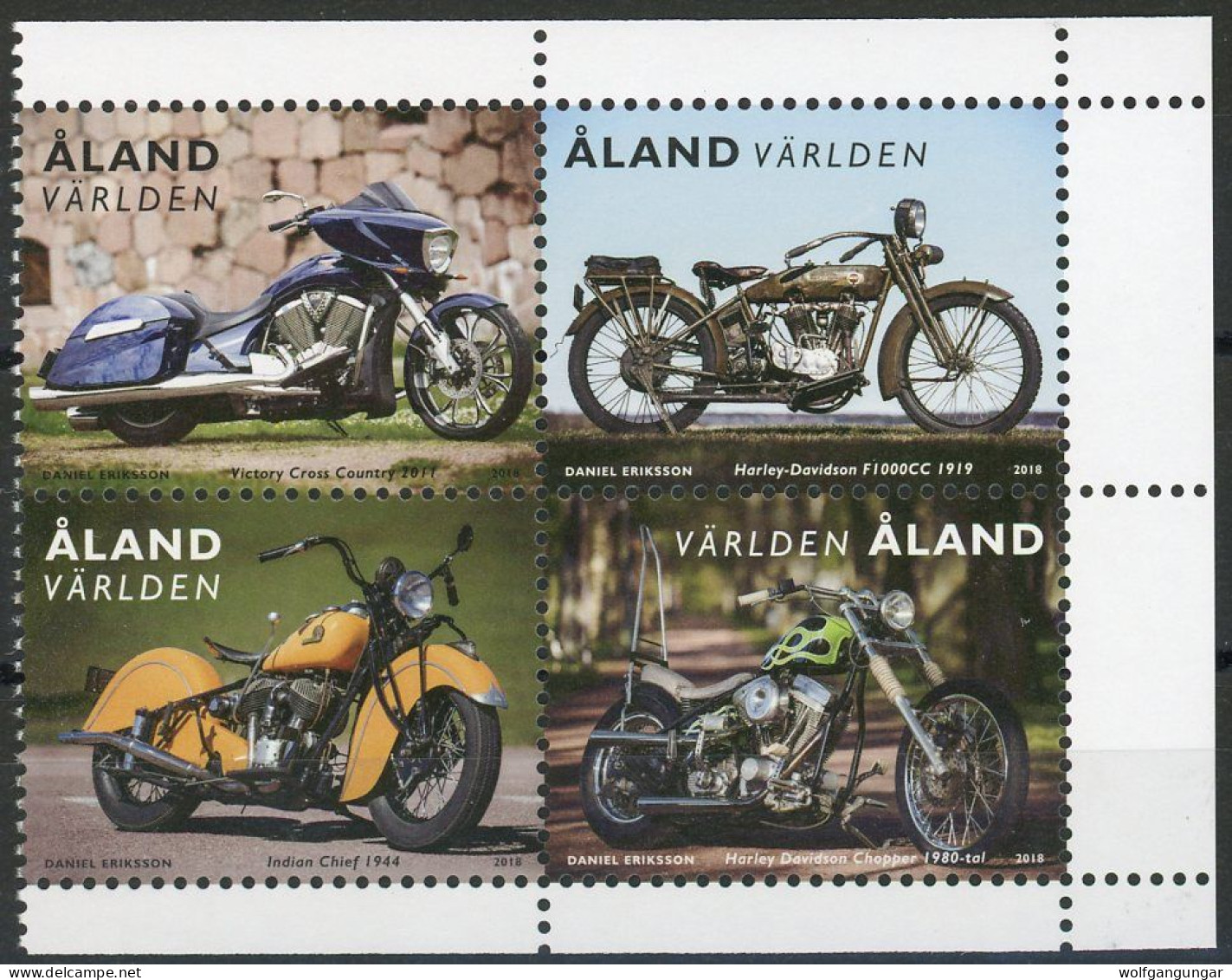 Aland 2018 Michel Nummer 456-459 4erBlock Postfrisch - Aland