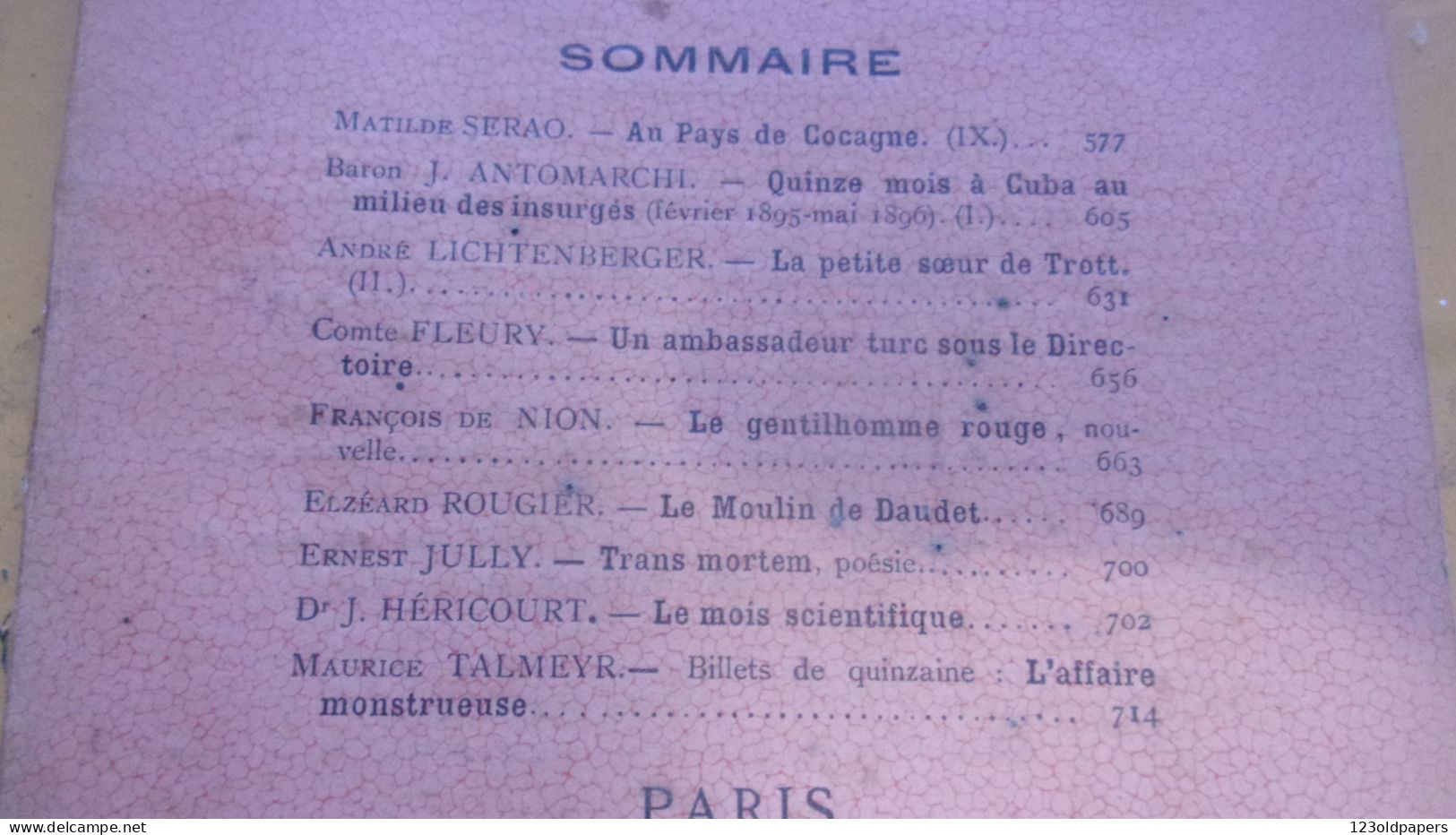 1898 REVUE HEBDOMADAIRE ILLUSTRE N ° 9 SERAO CUBA DE NION ROUGIER JULLY TALMEYR HERICOURT - Revues Anciennes - Avant 1900