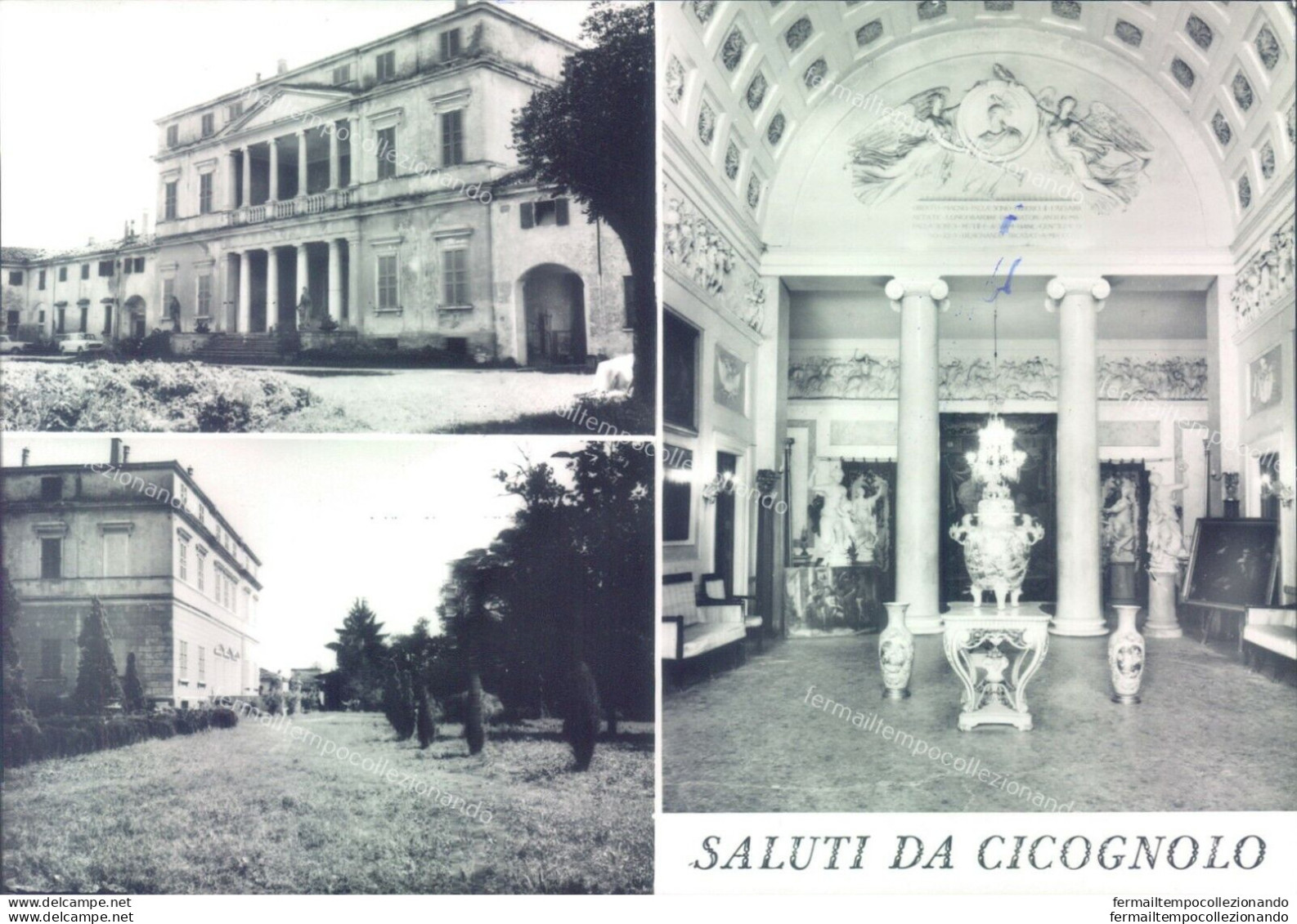 E655 Cartolina Saluti Da Cicognolo 3 Vedutine Provincia Di Cremona - Cremona