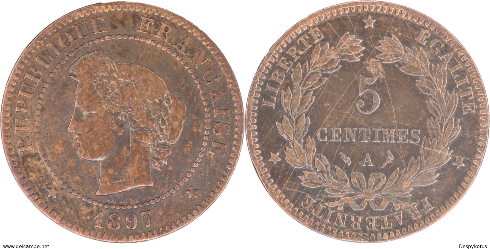 FRANCE - 1897 - 5 Centimes CERES - Paris (A) - 18-152 - 5 Centimes