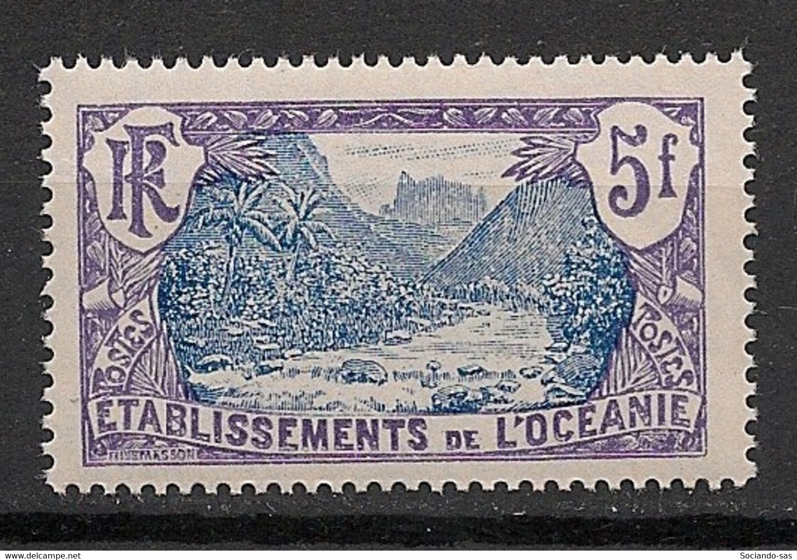 OCEANIE - 1913-15 - N°YT. 37 - Fataoua 5f Violet - Neuf Luxe ** / MNH / Postfrisch - Unused Stamps